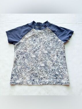 Athleta Girl Mock Neck Rashguard in Ice Storm